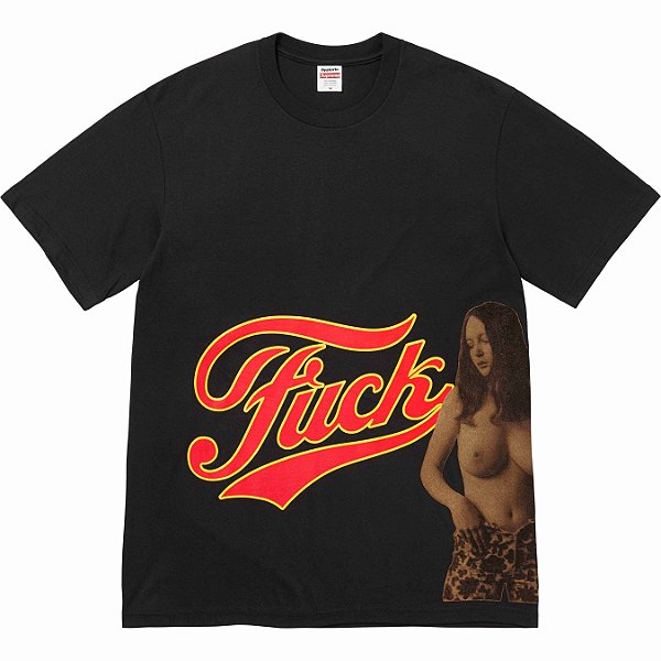SUPREME x HYSTERIC GLAMOUR - Camiseta Fuck "Preto" -NOVO-