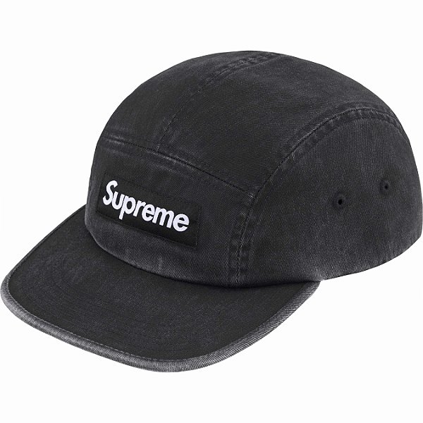 SUPREME - Boné Washed Chino Twill Camp SS25 "Preto" -NOVO-