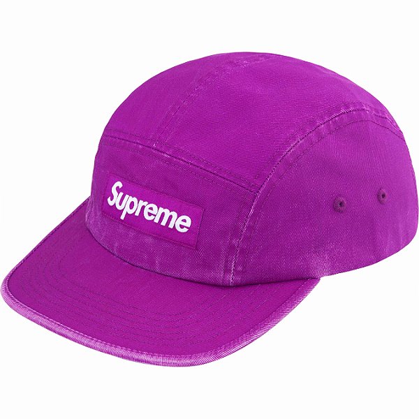 SUPREME - Boné Washed Chino Twill Camp SS25 "Roxo" -NOVO-