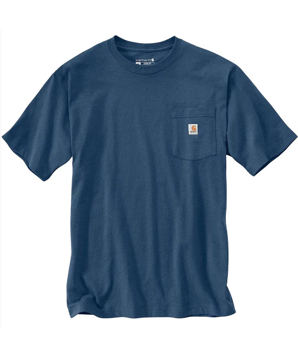CARHARTT - Camiseta Pocket Loose Fit "Deep Ocean Heather" -NOVO-