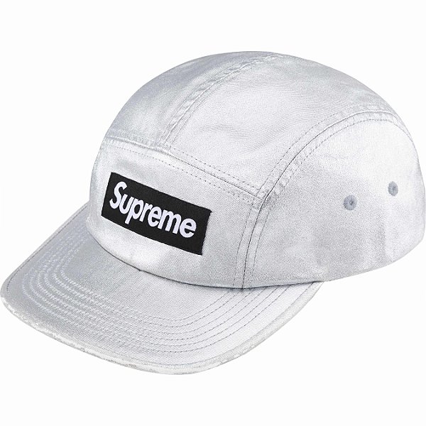 SUPREME - Boné Washed Chino Twill Camp SS25 "Prata" -NOVO-