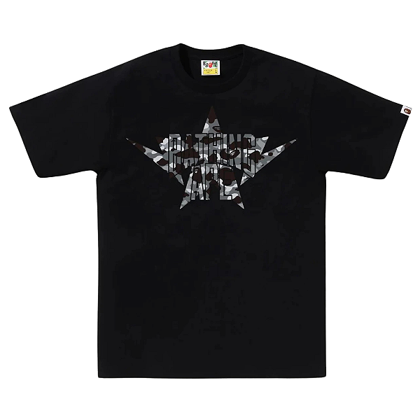BAPE - Camiseta  1st Camo Twin Sta NYC "Preto/Cinza" -NOVO-