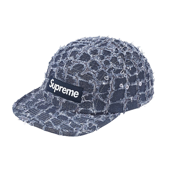 SUPREME - Boné Frayed Croc Denim Camp SS25 "Denim" -NOVO-