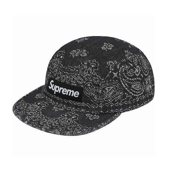 帽子 Supreme Bandana Jacquard Denim Camp Cap SUPREME - Boné Bandana Jacquard Denim Camp SS25 