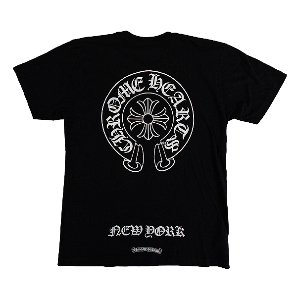 CHROME HEARTS - Camiseta Pocket New York Exclusive "Preto" -USADO-