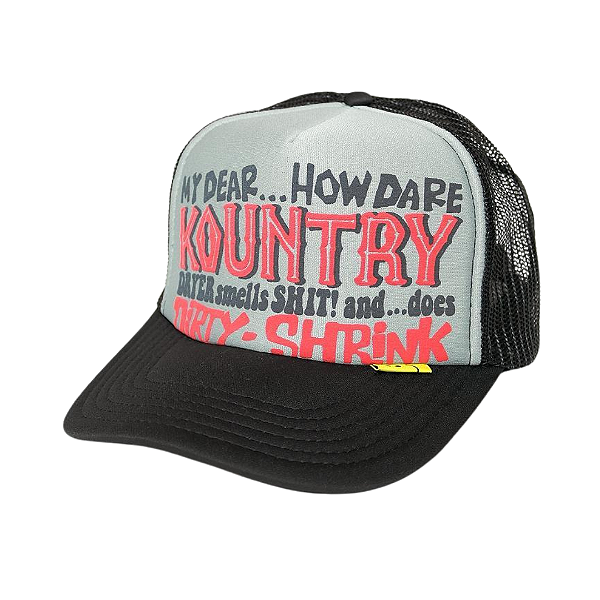 KAPITAL - Boné Trucker My Dear Kountry "Cinza/Preto" -NOVO-