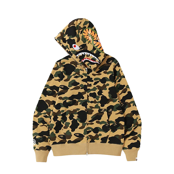 BAPE - Moletom Shark Full Zip Camo "Amarelo" -NOVO-