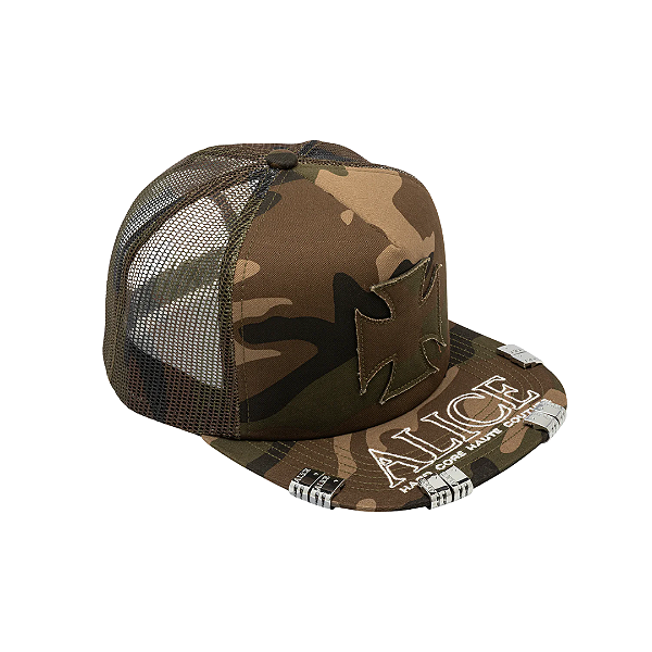 ALICE HOLLYWOOD - Boné Atelier Trucker "Woodland Camo" -NOVO-