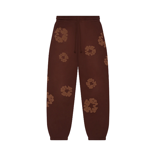 DENIM TEARS - Calça de Moletom Mono Cotton Wreath "Marrom" -NOVO-