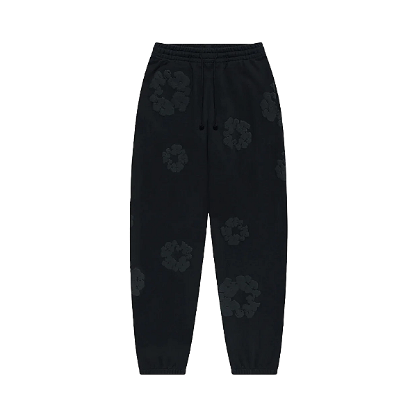 DENIM TEARS - Calça de Moletom Mono Cotton Wreath "Preto" -NOVO-