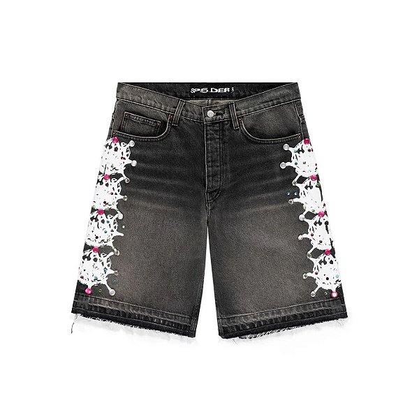SP5DER - Bermuda Web Stone Denim "Black Wash" -NOVO-