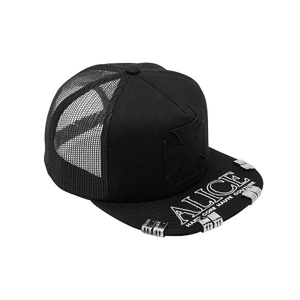 ALICE HOLLYWOOD - Boné Atelier Trucker "Preto" -NOVO-