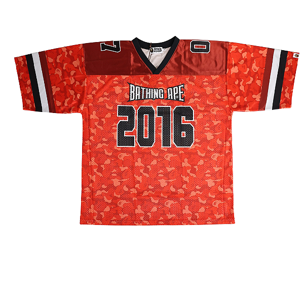 BAPE - Camiseta Jersey Mesh Bape Store Seoul "Vermelho" -NOVO-