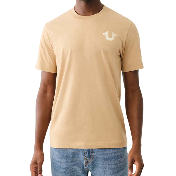 TRUE RELIGION - Camiseta Fast Buddah "Bege" -NOVO-