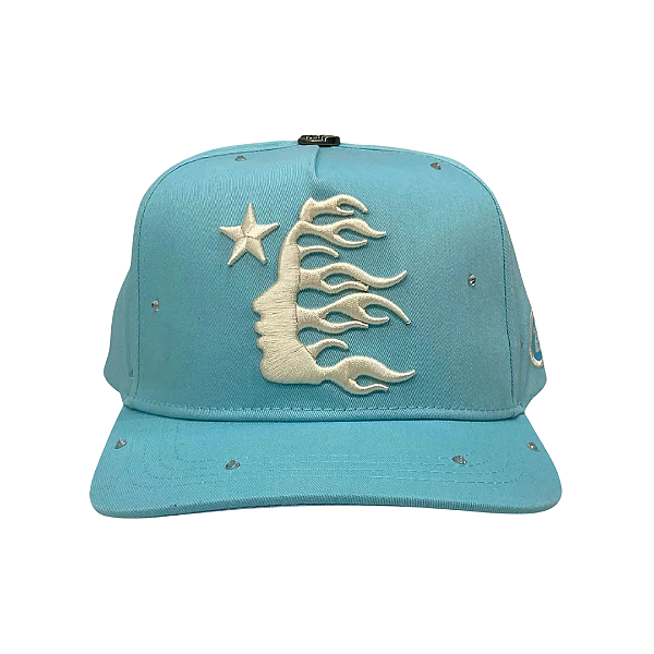 HELLSTAR - Boné OG Logo Rhinestone Snapback "Azul" -NOVO-