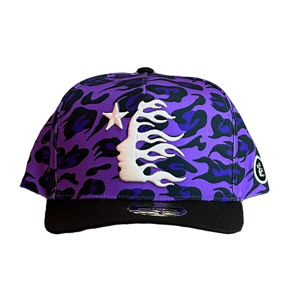 HELLSTAR - Boné Cheetah Print Snapback "Roxo/Preto" -NOVO-