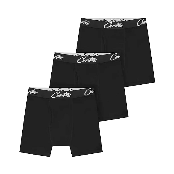 CORTEIZ - Pack C/3 Cueca Boxer Allstarz "Preto" -NOVO-