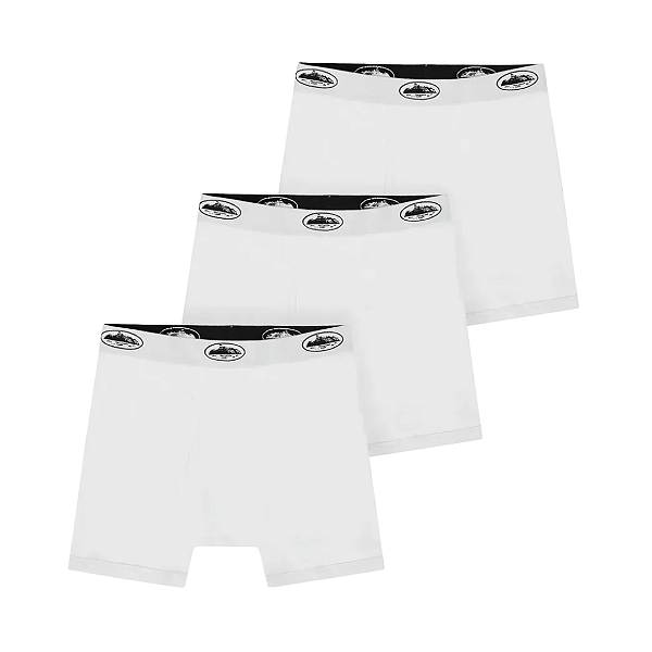CORTEIZ - Pack C/3 Cueca Boxer Alcatraz "Branco" -NOVO-