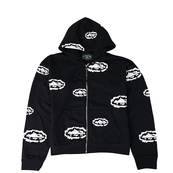 CORTEIZ x DENIM TEARS - Moletom Cotton Wreath Zip "Preto" -NOVO-