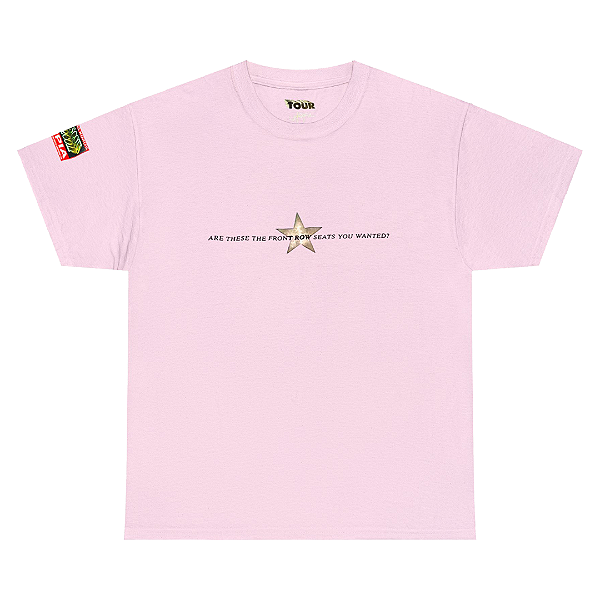 TRAVIS SCOTT - Camiseta Utopia Tour Front Row Seats "Rosa" -NOVO-
