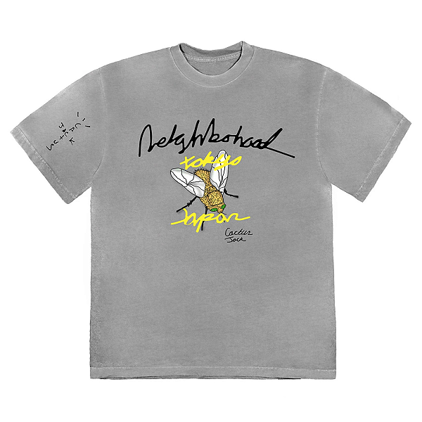 TRAVIS SCOTT x NEIGHBORHOOD - Camiseta Carousel Enjoy The Ride "Cinza" -NOVO-