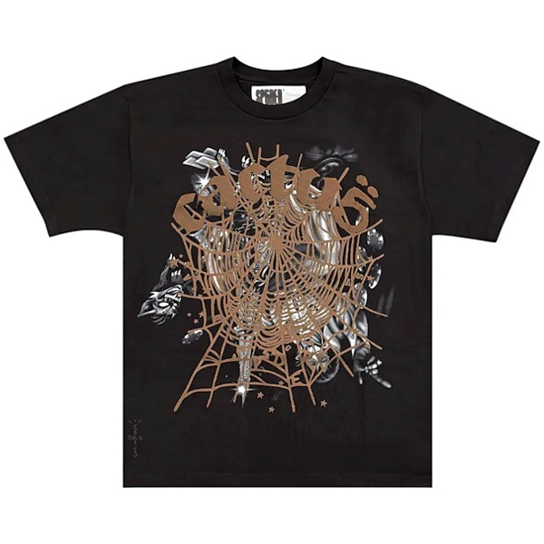 TRAVIS SCOTT x SP5DER - Camiseta Airbush "Preto" -NOVO-