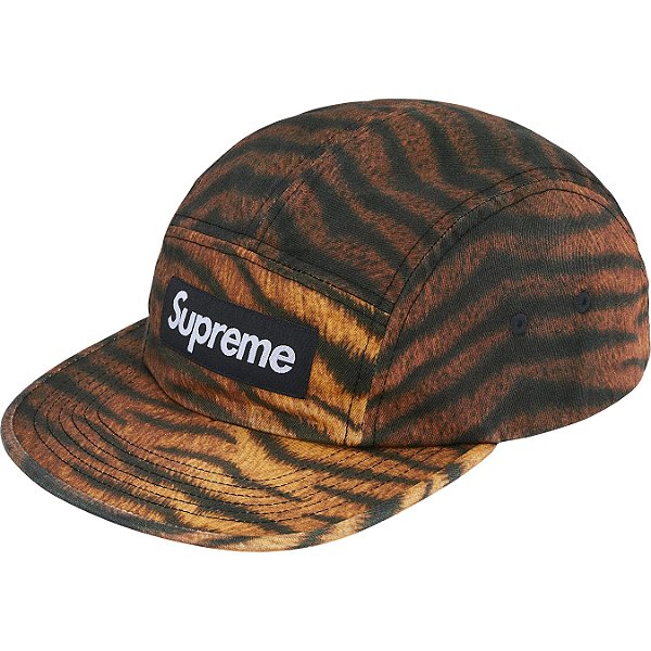 SUPREME - Boné Washed Chino Twill Camp FW25 "Tiger" -NOVO-