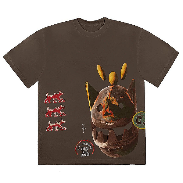 TRAVIS SCOTT - Camiseta Never Backward "Marrom" -NOVO-
