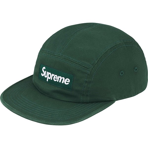 SUPREME - Boné Washed Chino Twill Camp FW25 "Verde" -NOVO-