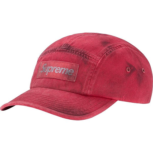 SUPREME - Boné Overdyed Camp FW25 "Vermelho" -NOVO-