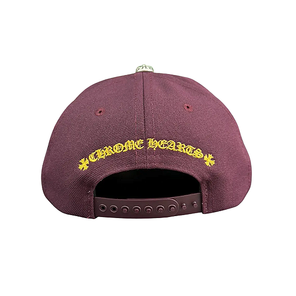 CHROME HEARTS - Boné Baseball "Vinho/Amarelo" -NOVO-