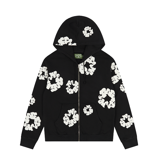 DENIM TEARS - Moletom Cotton Wreath Zip "Preto" -NOVO-