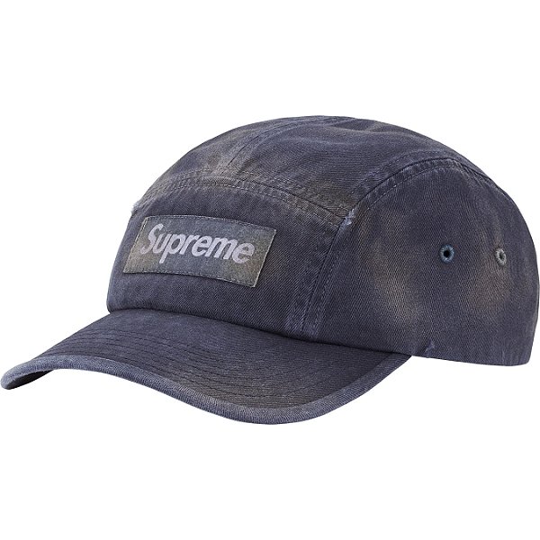SUPREME - Boné Overdyed Camp FW25 "Azul Escuro" -NOVO-