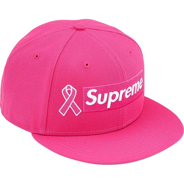 SUPREME x NEW ERA - Boné Breast Cancer Awareness Boxo Logo Fitted "Rosa" -NOVO-