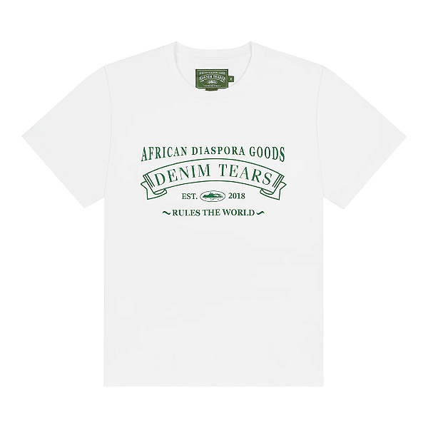 DENIM TEARS x CORTEIZ - Camiseta ADG "Branco" -NOVO-