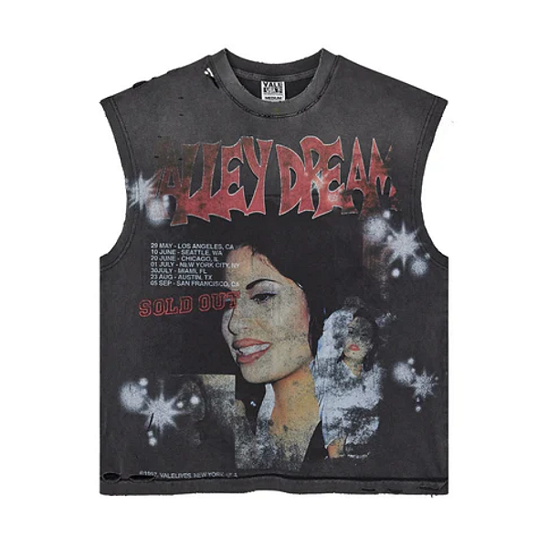 VALE LIVES FOREVER - Camiseta La Flor Muscle "Preto" -NOVO-