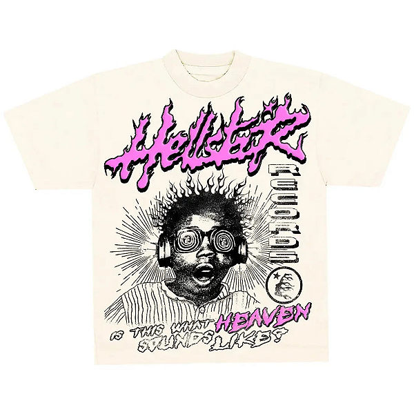 HELLSTAR - Camiseta Sounds Like Heaven "Creme" -NOVO-