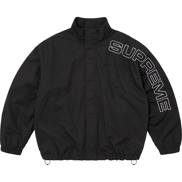 SUPREME - Jaqueta Spellout Embroidered Ripstop Track "Preto" -NOVO-