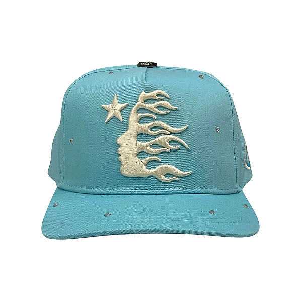 HELLSTAR - Boné OG Logo Rhinestone Snapback "Azul" -NOVO-