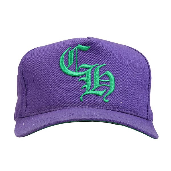 CHROME HEARTS - Boné CH Baseball "Roxo/Verde" -USADO-