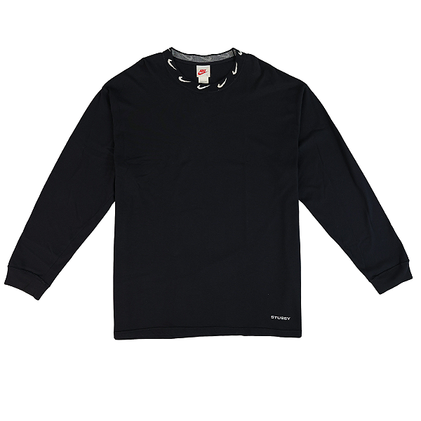 NIKE x STUSSY - Camiseta Manga Longa NRG Knit "Preto" -USADO-