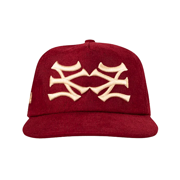 OMA DESING STUDIOS - Boné NY NY Side Corduroy "Vinho/Creme" -NOVO-