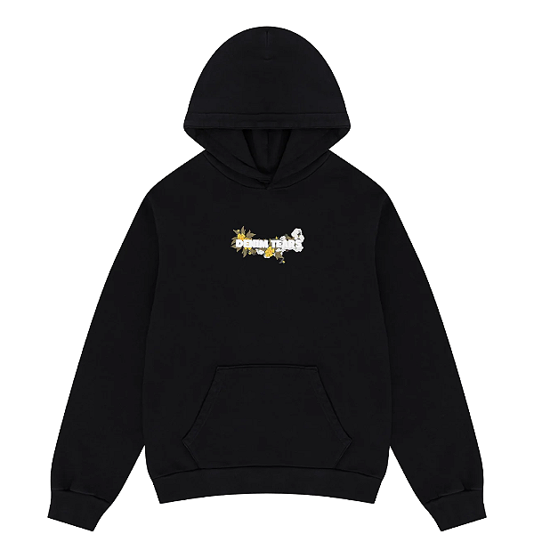 DENIM TEARS - Moletom Embroidered Floral "Preto" -NOVO-