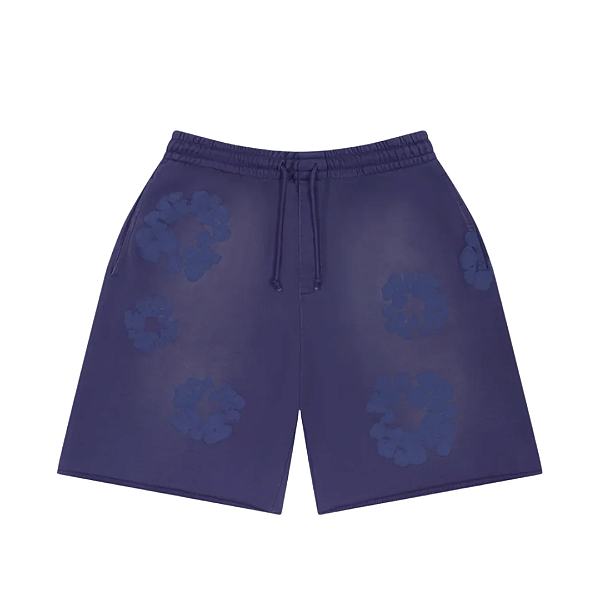 *** DENIM TEARS - Bermuda Mono Cotton Wreath "Washed Blue" -NOVO-