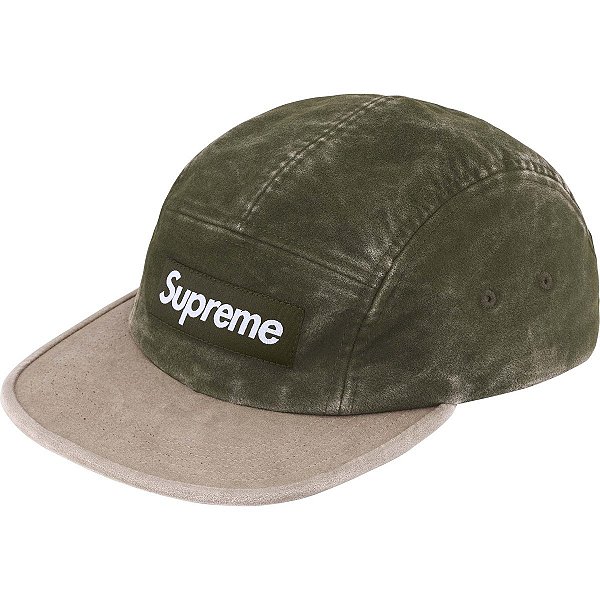 SUPREME - Boné 2-Tone Moleskin Camp FW25 "Dark Olive" -NOVO-