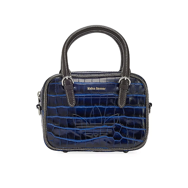ADIDAS x WALES BONNER - Bolsa Small Croc Effect Leather "Marinho" -NOVO-