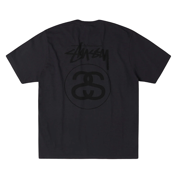 STUSSY - Camiseta Stock Link Pigment Dyed FW25 "Preto" -NOVO-