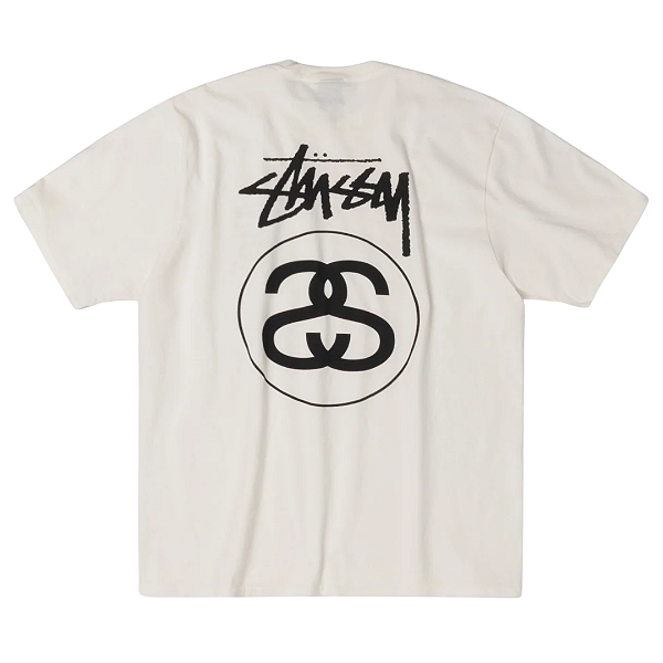 STUSSY - Camiseta Stock Link Pigment Dyed FW25 "Natural" -NOVO-