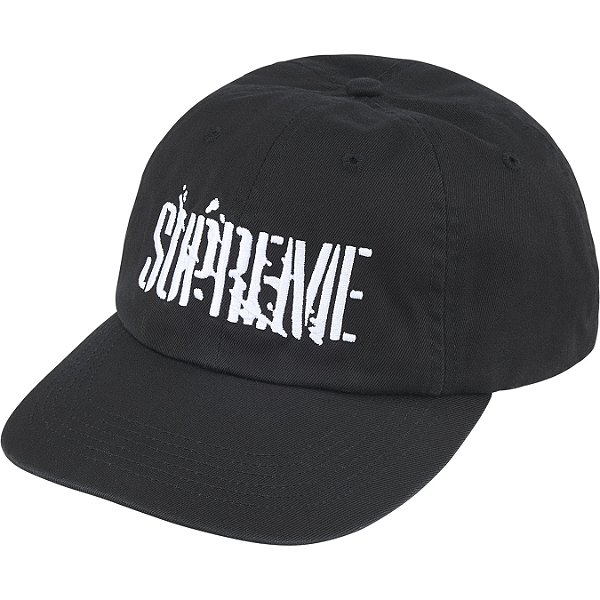 SUPREME - Boné 6-Panel Splatter "Preto" -NOVO-