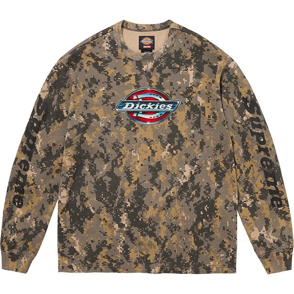 SUPREME x DICKIES - Camiseta Manga Longa Thermal "Digi Camo" -NOVO-